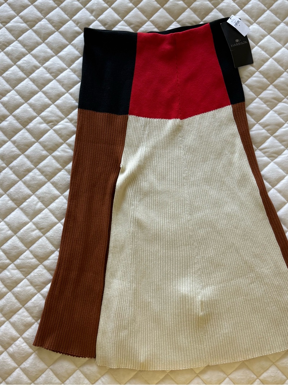 ✨ NWT Banana Republic x Harbison Colorblock Ribbed Knit Midi Skirt with Slit✨
